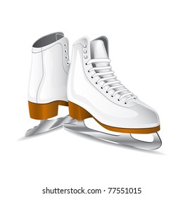 Vector White Figure Skates