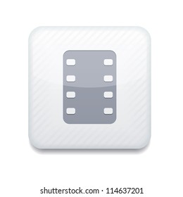 Vector white film icon. Eps10. Easy to edit