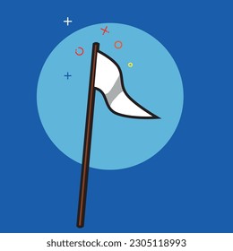 Diseño de bandera blanca vectorial con licencia de uso comercial para todos los fines