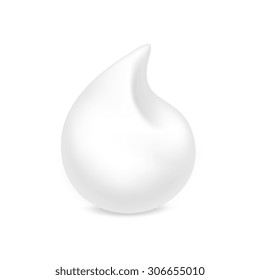 Vector White Foam Cream Mousse Soap Lotion Isolated On Background