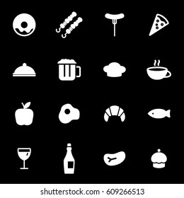 Vector white food icons set