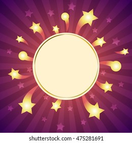 Vector white frame isolated on a sparkle background