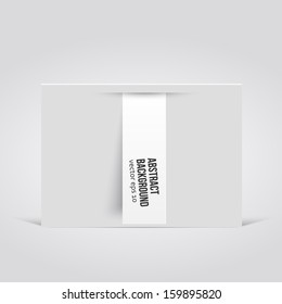 Vector white frame. Museum blank and gray 3d card