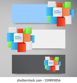 Vector white frame. Museum blank and gray 3d card