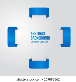 Vector white frame. Museum blank and gray 3d card