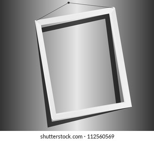  vector white frame on the wall