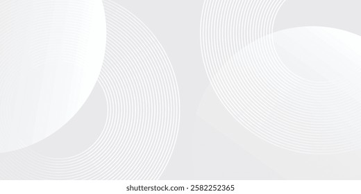 Vector white geometric abstract background overlap layer on bright space design modern