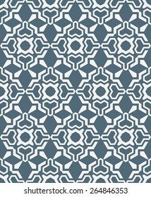 vector white geometric abstract flowers monochrome seamless pattern dark grey background 