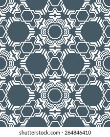 vector white geometric abstract monochrome mosaic seamless pattern dark gray background 