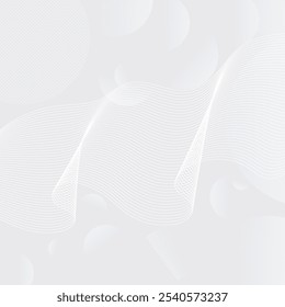 Vector white geometric abstract texture overlap layer on bright space. Lines effect decoration for banner. Graphic design circles elements.