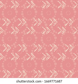 Vector white geometric chevron seamless pattern pink background