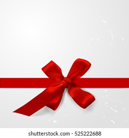 Vector  white gift box  with  red bow