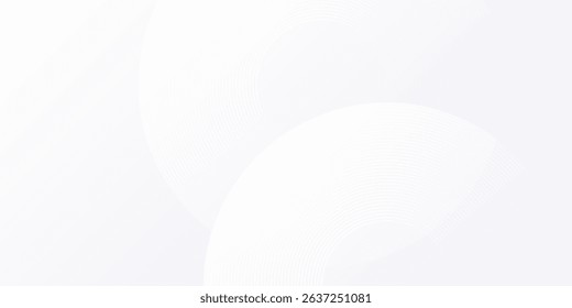 Vector white glowing geometric lines on gray background. Modern shiny blue circle abstract