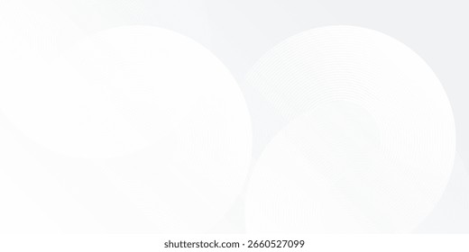 Líneas geométricas brillantes blancas de Vector sobre fondo gris. Círculo azul brillante moderno abstracto moderno