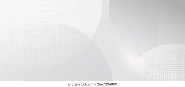 El fondo abstracto geométrico blanco se superpone en el espacio brillante con la decoración del efecto de las líneas. Concepto moderno del estilo de los círculos del elemento del Diseño gráfico para el Anuncio.