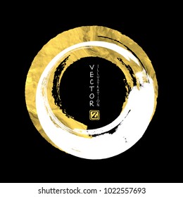 Vector White and Gold Design Templates for Brochures, Flyers, Mobile Technologies, Applications, Online Services, Typographic Emblems, Logo, Banners and Infographic. Golden Abstract Modern Backgrou