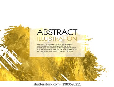 Vector White and Gold Design Templates for Brochures, Flyers, Mobile Technologies, Applications, Online Services, Typographic Emblems, Logo, Banners and Infographic. Golden Abstract Modern Background.