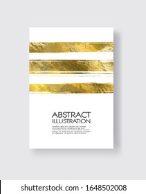 Vector White and Gold Design Templates for Brochures, Flyers, Mobile Technologies, Applications, Online Services, Typographic Emblems, Logo, Banners and Infographic. Golden Abstract Modern Background.