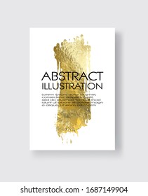 Vector White and Gold Design Templates for Brochures, Flyers, Mobile Technologies, Applications, Online Services, Typographic Emblems, Logo, Banners and Infographic. Golden Abstract Modern Background.