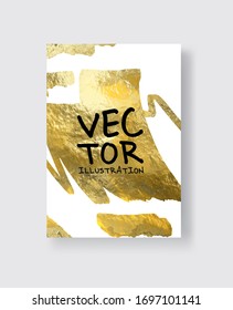 Plantillas de diseño en blanco y oro para folletos, volantes, tecnologías móviles, aplicaciones, servicios en línea, emblemas tipográficos, logotipos, banners e infográficos. Fondo De Oro Abstracto Moderno.