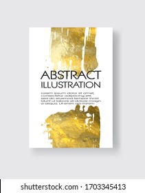 Vector White and Gold Design Templates for Brochures, Flyers, Mobile Technologies, Applications, Online Services, Typographic Emblems, Logo, Banners and Infographic. Golden Abstract Modern Background.