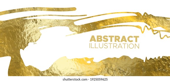 Vector White and Gold Design Templates for Brochures, Flyers, Mobile Technologies, Applications, Online Services, Typographic Emblems, Logo, Banners and Infographic. Golden Abstract Background.