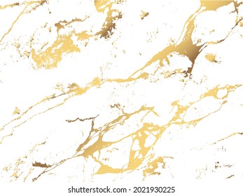 Vector white golden marble. Golden marble stone texture. Glittering background with golden streaks. 