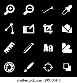 Vector white graphic design icon set