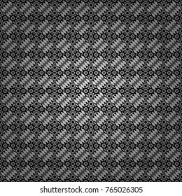 Vector white, gray and black seamless background pattern with rhombuses.