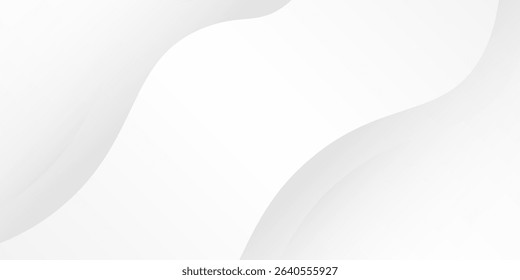 Vector white and gray color background. Dynamic shapes composition abstract modern