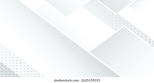 Vector white and gray overlap triangle geometric technology pattern. Abstract Layered Geometric Technology Design with Transparent Background and Precision White Line Work"