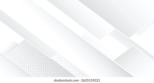 Vector white and gray overlap triangle geometric technology pattern. Abstract Layered Geometric Technology Design with Transparent Background and Precision White Line Work"