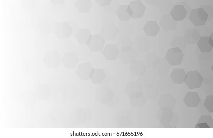 Vector Of White And Grey Hexagon Abstract Background.