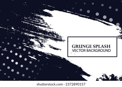 vector white grunge splash on dark background, paint splashes, paint lines, grunge splash vector background