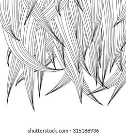 Vector White Hair Background. White Wave Pattern. Abstract Wave Background