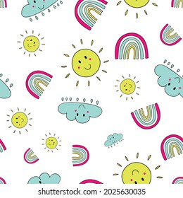 Vector blanco feliz día sin costuras fondo de patrón. Perfecto para tejidos, scrapbooking, proyectos de fondo.