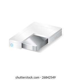 Vector white hard drive section