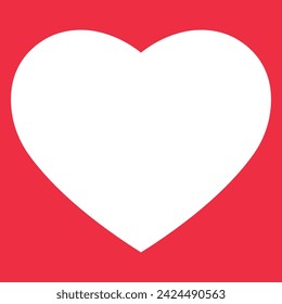 vector white heart icon symbol