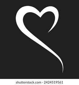 Vektor Weißes Herz Symbol