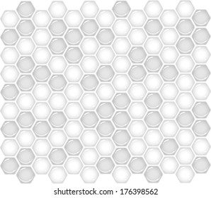 vector white honeycomb - Separate layers for easy editing
