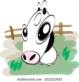 Caricatura divertida de caballos blancos vectores