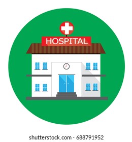 vector of white hospital building