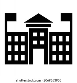 Vector White House Glyph Icon Design
