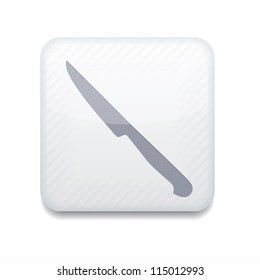 Vector white knife icon. Eps10. Easy to edit