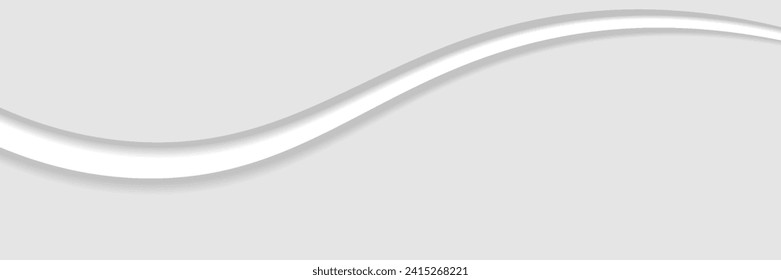 Elemento de curva de fondo de línea blanca vectorial con espacio negro para el diseño de texto y mensajes, capas superpuestas