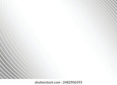 Vector white line step abstract background design. wave Gradient curve line background illustration. 