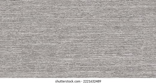 Vector White Linear Plywood Texture. Realistic Stucco Wall Pattern. Horizontal Line Gray Background. 3D Wood Tile Structure. Parquette Shape. Flooring Sheet, Top View. Stone Fence. Silver Rough Wall