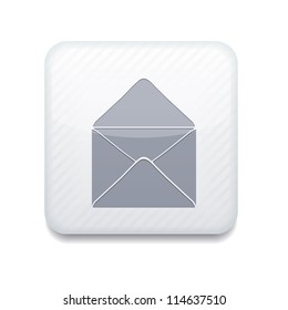 Vector white mail icon. Eps10. Easy to edit