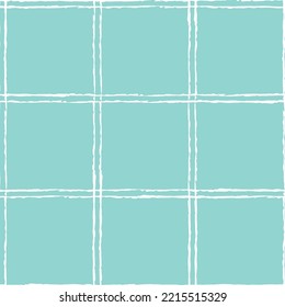 Vector white mesh check turquoise seamless pattern