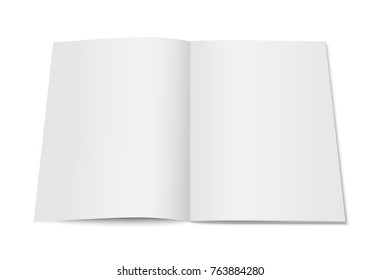 Blank Opened Magazine Cover Template On Stock Vector (Royalty Free ...